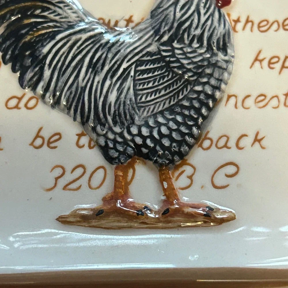 Set of 4 Vintage MWW Market Rooster Mini Plates 4.5 Cockerel Leghorn Cuckoo NEW